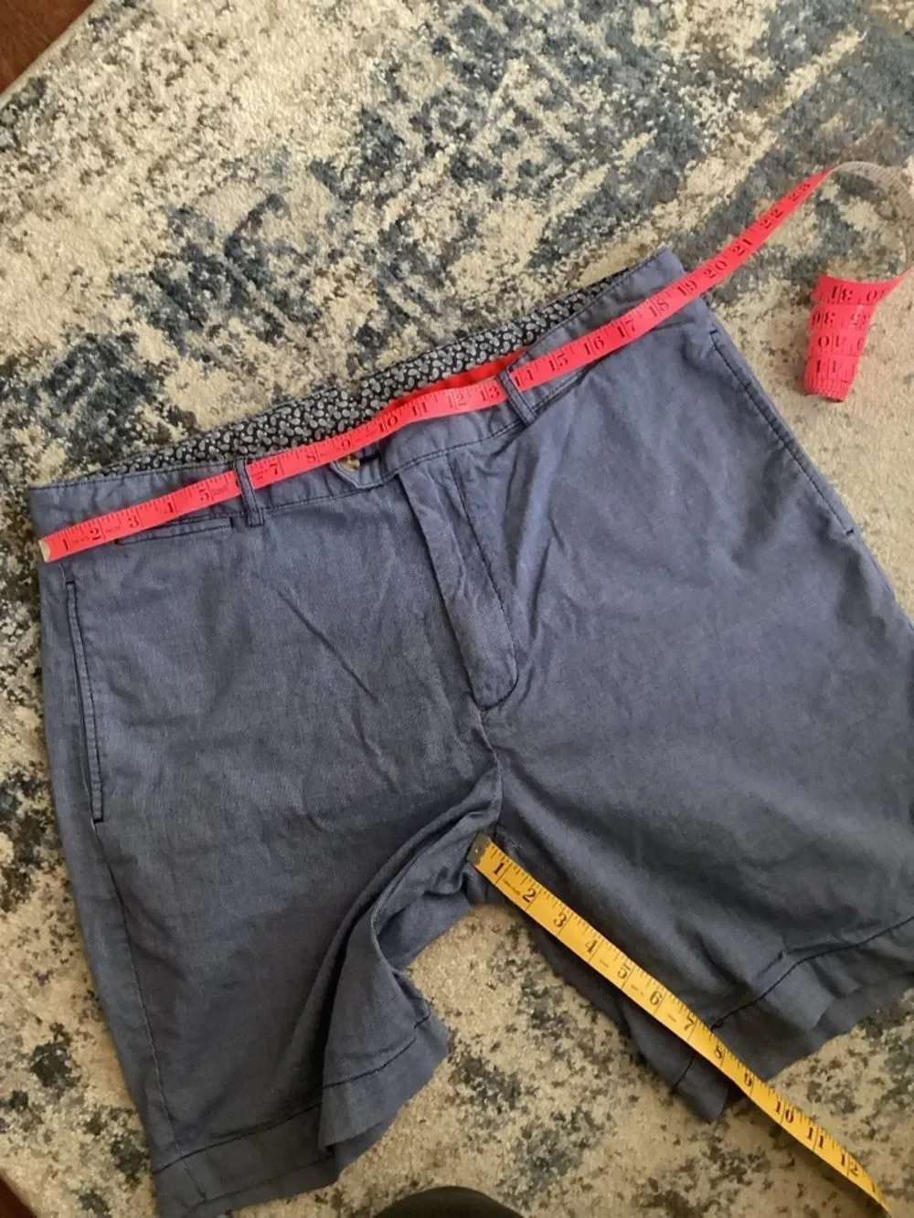 Mens Cremieux Chambray Shorts Size 38
